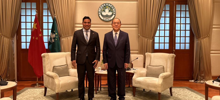 Cónsul de Colombia sostuvo encuentro oficial con el Jefe del Gobierno ejecutivo de Macao