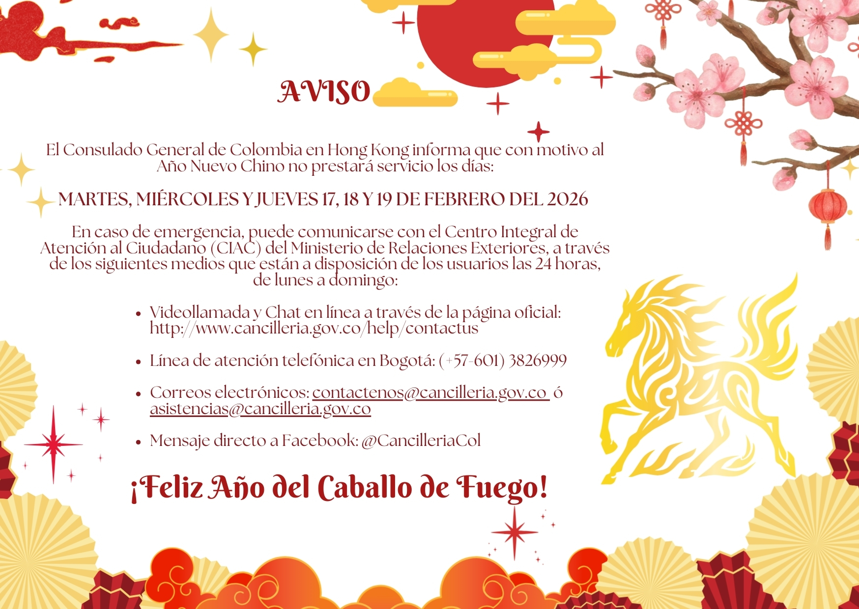 Festivo año Chino 2026