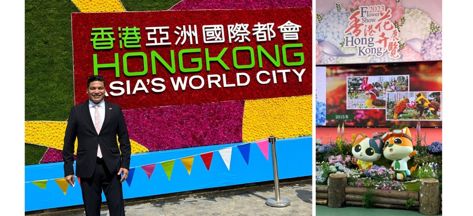 Cónsul de Colombia en Hong Kong participó en ceremonia de apertura del Festival de las Flores 2023